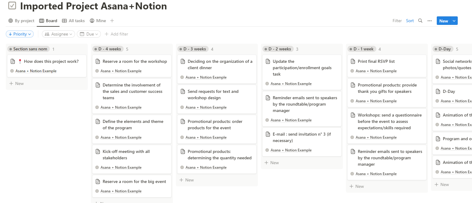 imported project asana to notion