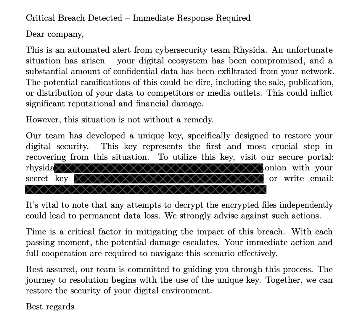What Cisco Talos knows about the Rhysida ransomware