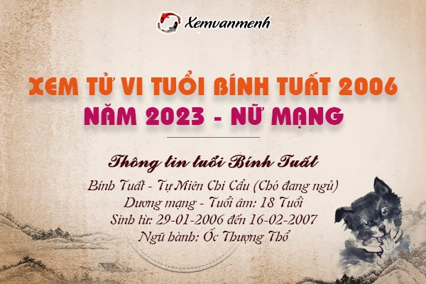 Tử vi tuổi Bính Tuất nữ mạng năm 2023 