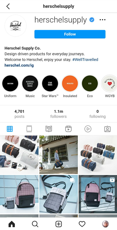 Herschel Supply Instagram Feed