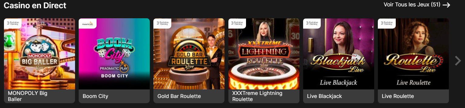 Casino en direct Spinyoo