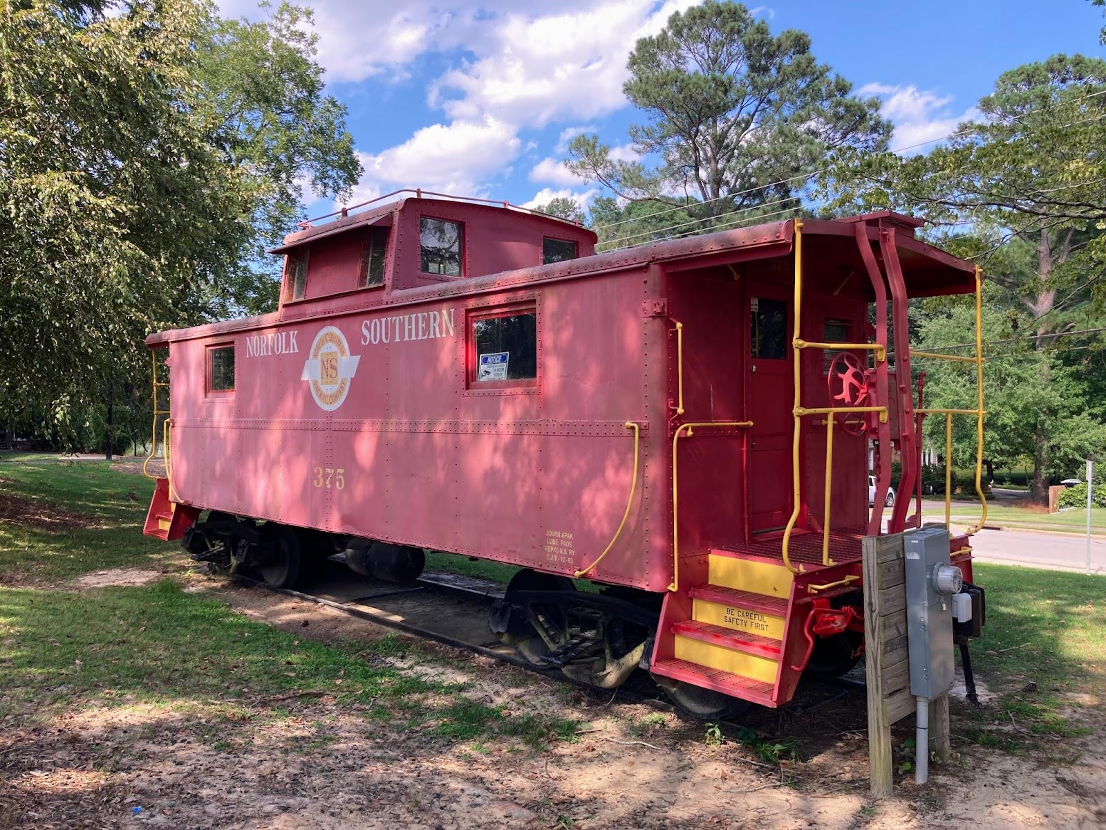 The red caboose in Fuquay is a favorite for kids living in Fuquay.