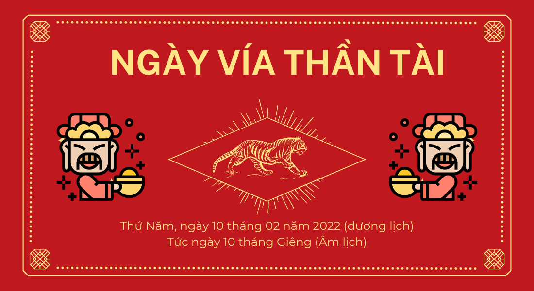 Ngày vía thần tài năm 2022 rơi vào thứ Năm ngày 10/02/2022