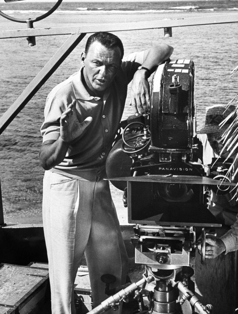 Director Frank Sinatra during filming of movie None But The Brave, 1964.