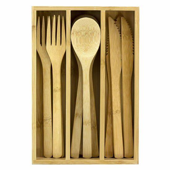 12-Piece Bamboo Recyclable Cutlery 