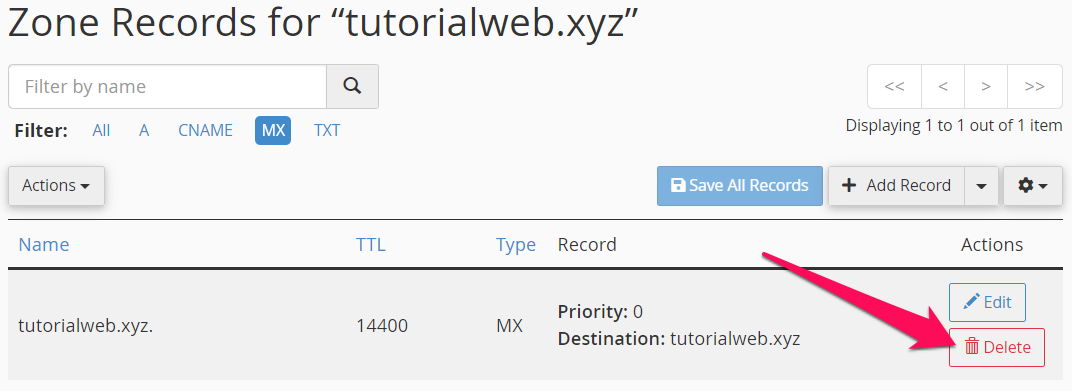  Cara setting Record MX dan SPF di cPanel
