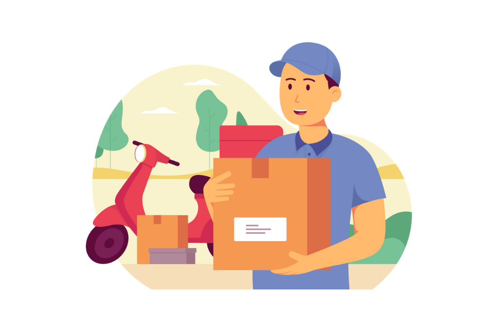 delivery courier illustration