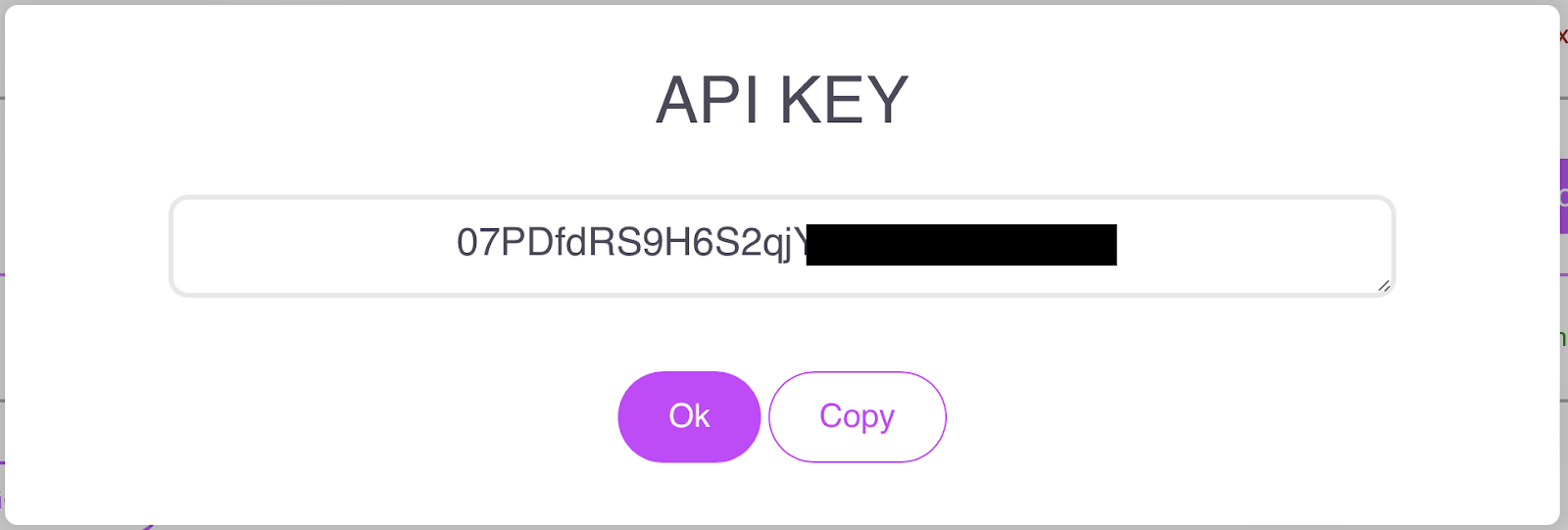 Click the “Get API key” button.