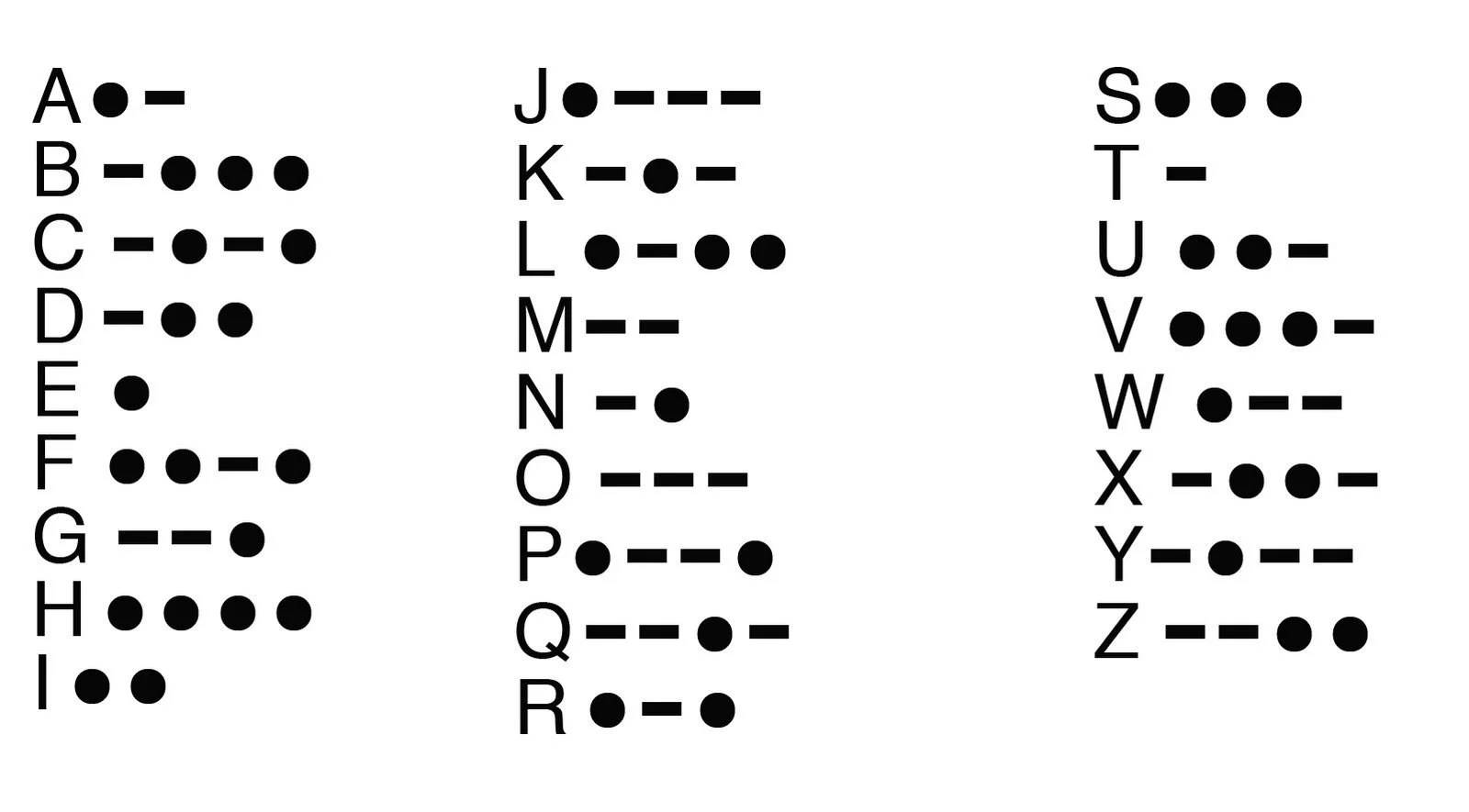 Morse Code Stemout