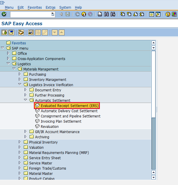 SAP ERS path