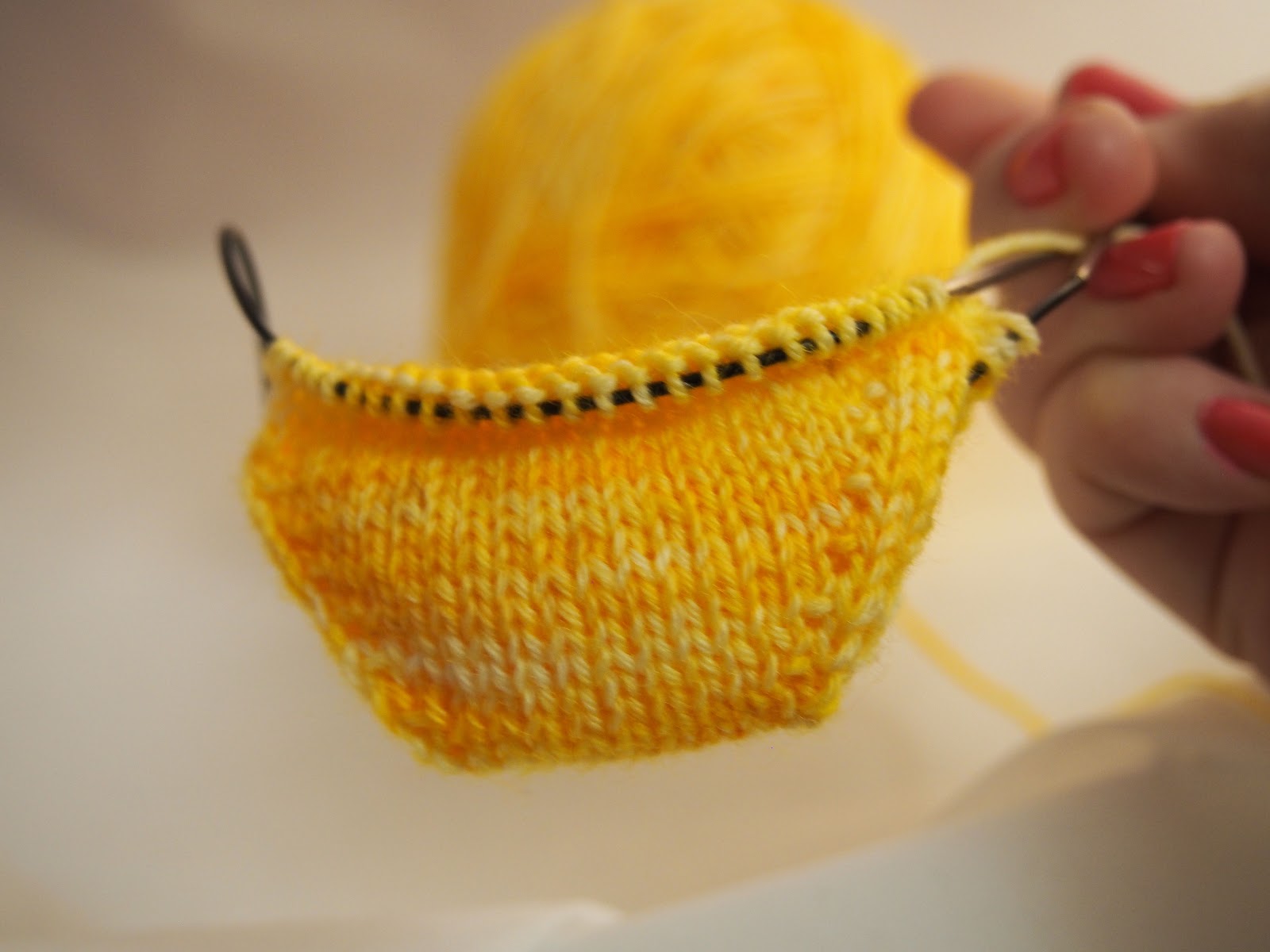 How to knit the toe of a toe up sock