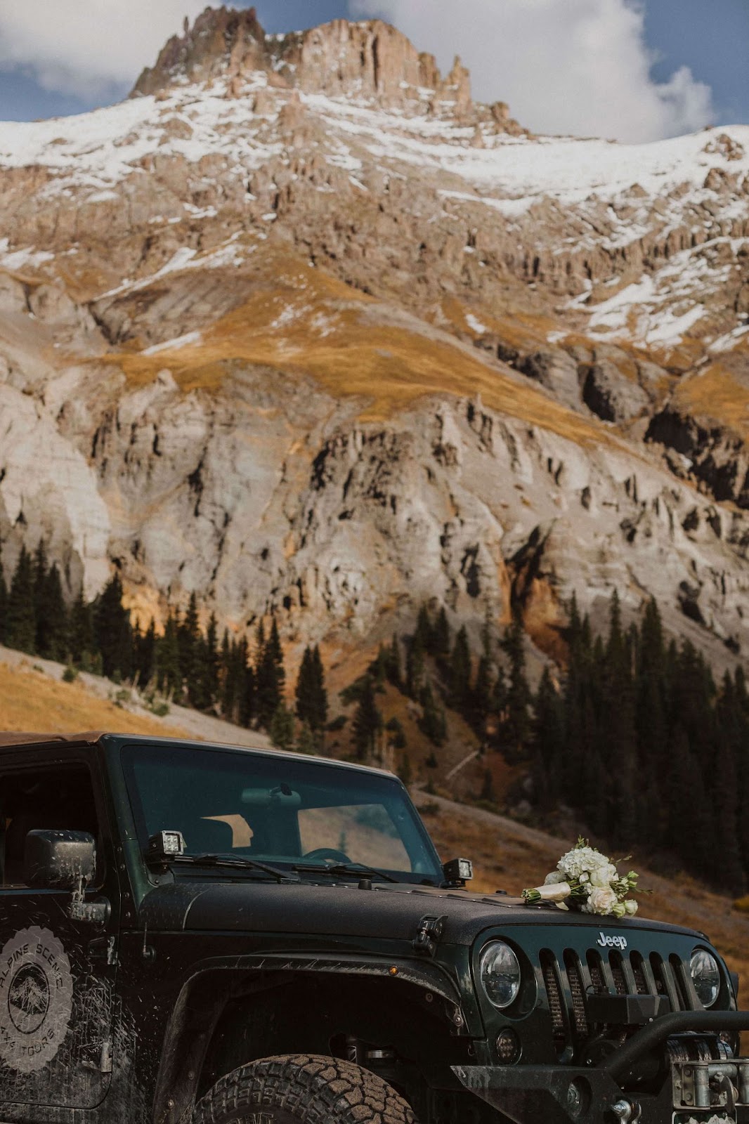 jeep in the San Juan mountains