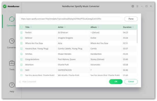 download spotify playlist, NoteBurner app