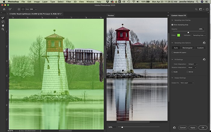 Photoshop content-aware fill