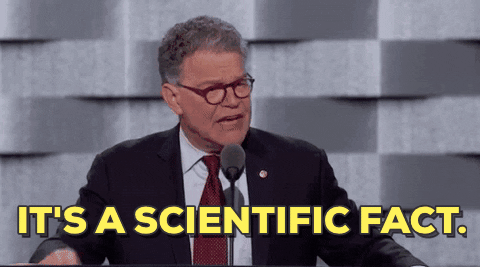 GIF of a man pointing saying "It's a scientific fact!"