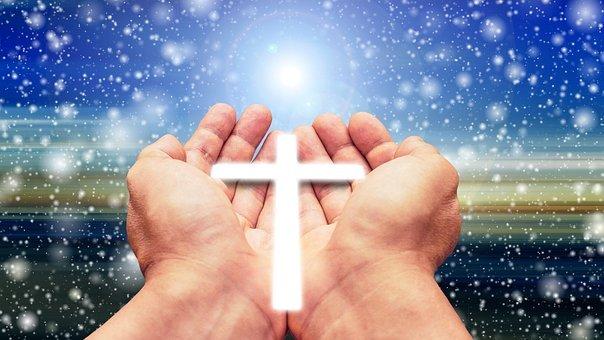 Religion, Faith, Cross, Light, Hand