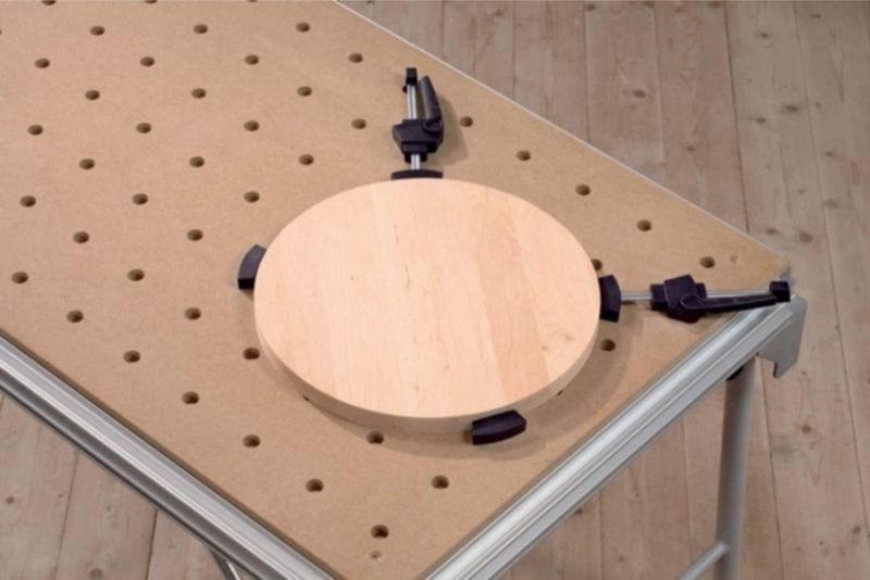 securing irregular shapes to the clamping surface