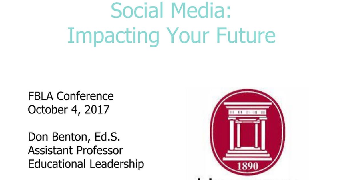 Social Media FBLA presentation 10012017.ppt - Google Slides