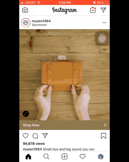 example of Instagram video ad for b2b marketers