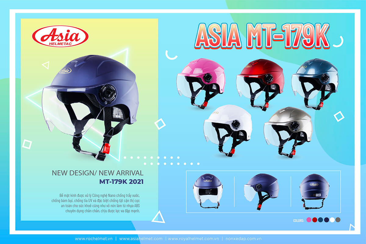 mũ bảo hiểm Asia MT-179K1