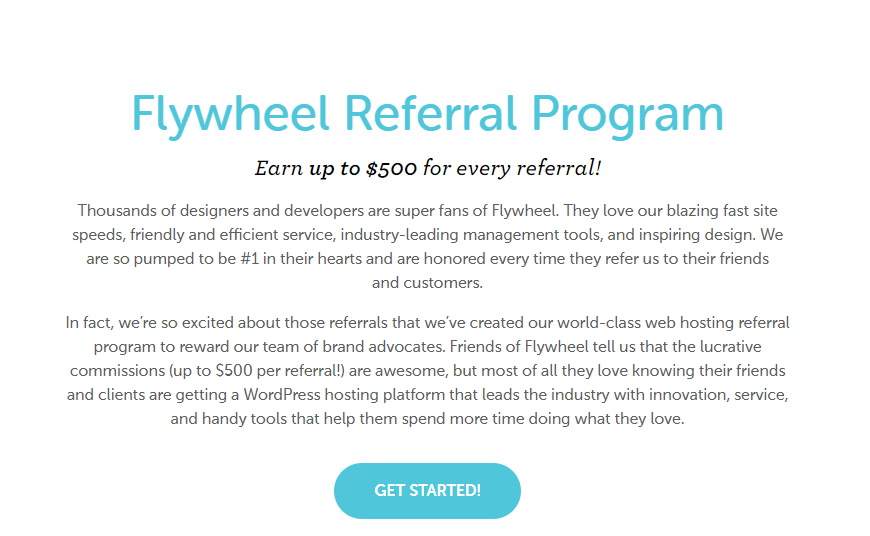 Flywheel referral program