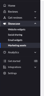Screenshot of Marketing Assets in Showcase