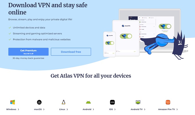 AtlasVPN download page