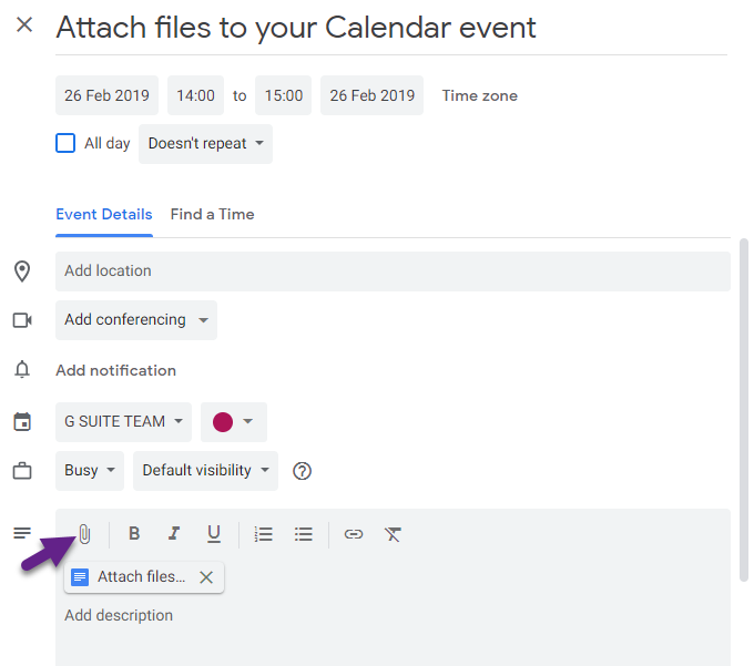 Attach Files to Events