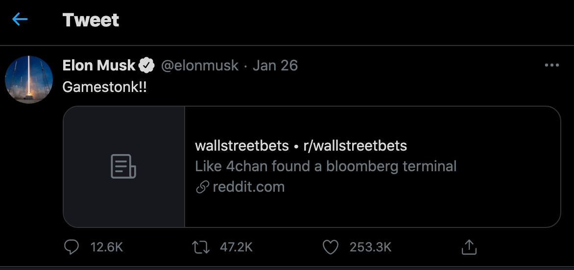 Elon Musk on Twitter
