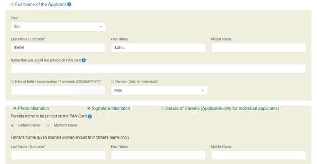 How to get PAN card details corrected