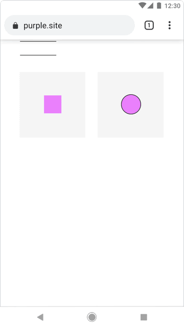 Animált gif, amely bemutatja a mobil Chrome értesítéseket