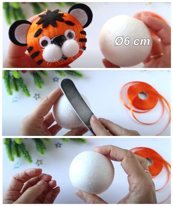 New Year's creativity: how to make a do-it-yourself tiger figurine 16