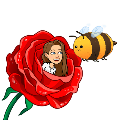 rose and bee