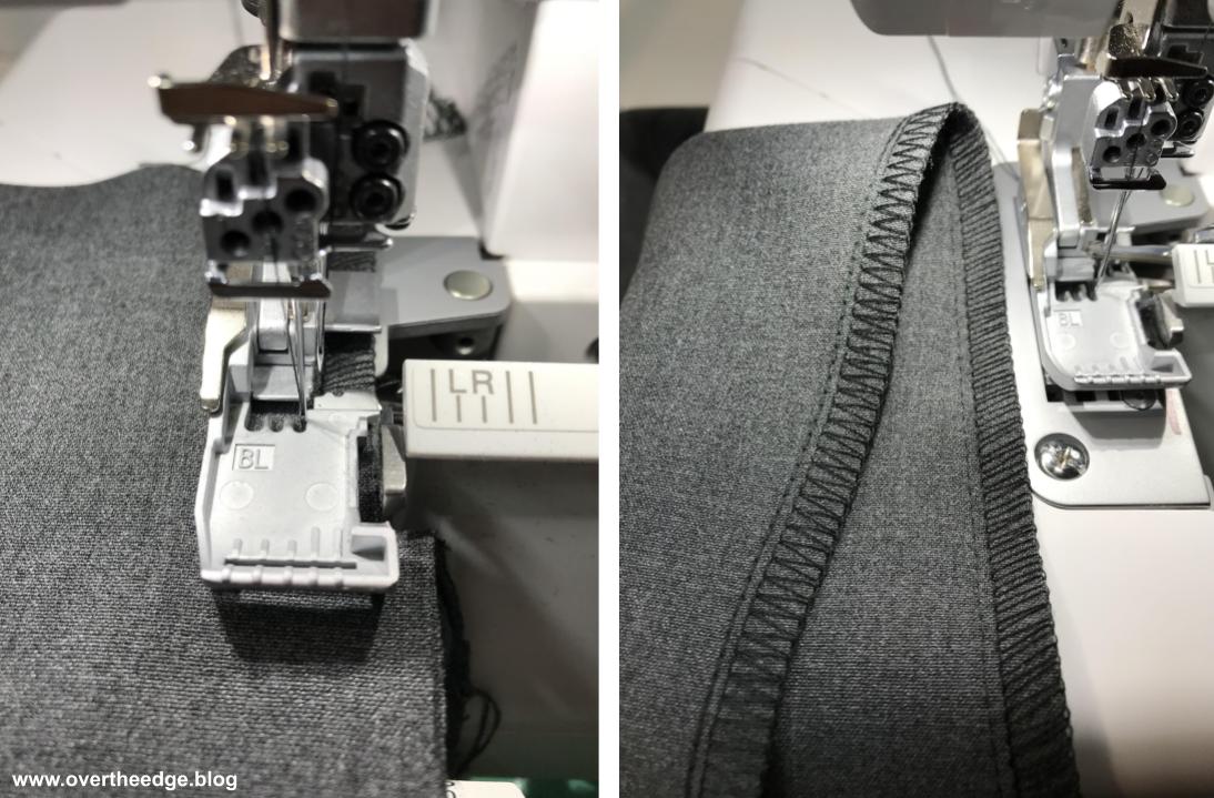 serging pants with a 5 thread safety stitch