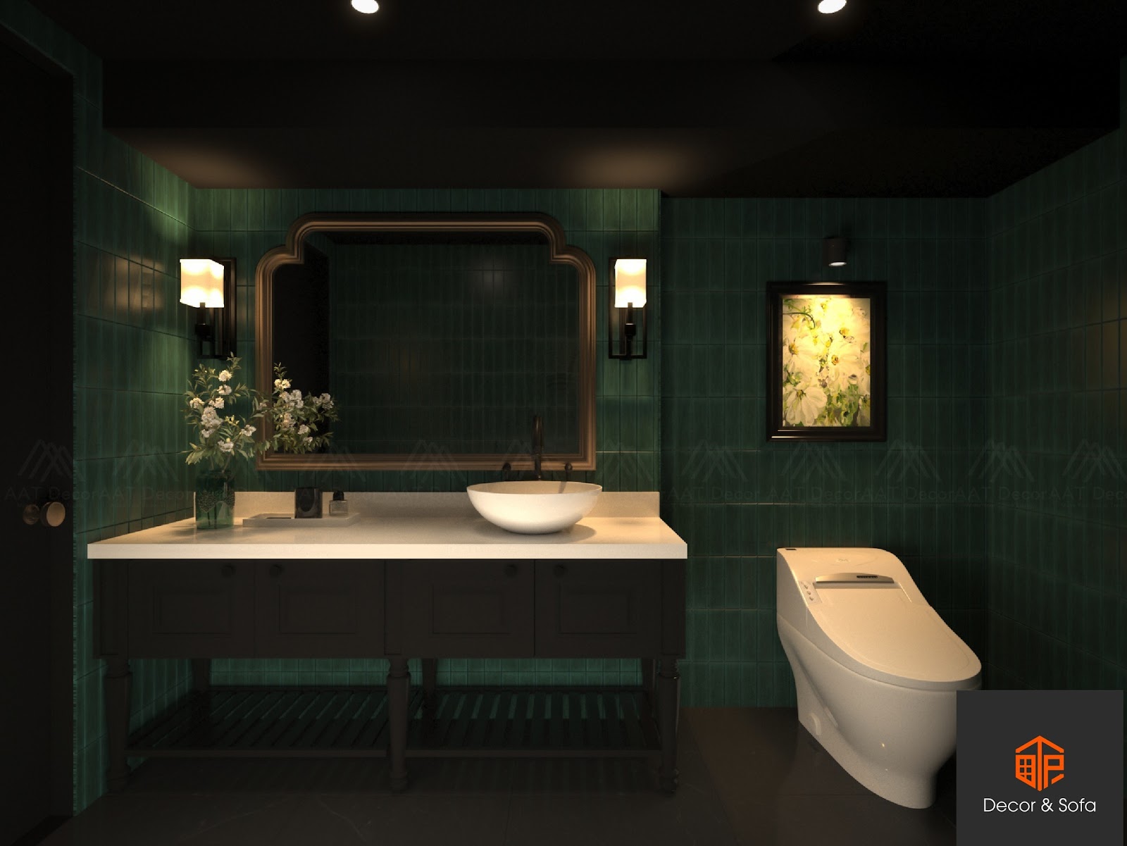 Khu vực khô trong WC