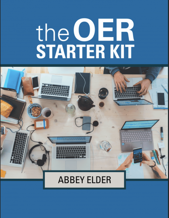 The cover of the OER Starter Kit by Abbey Elder. 