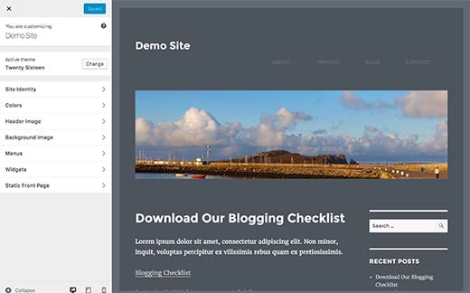 Temas gratuitos do WordPress geralmente têm menos opções