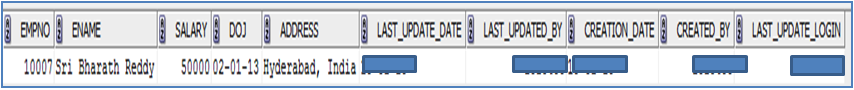 Query output in OAF