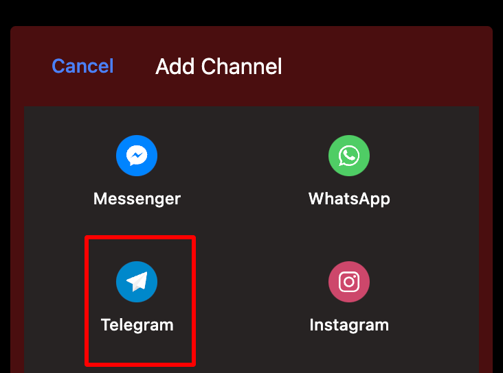 Telegram chat widget