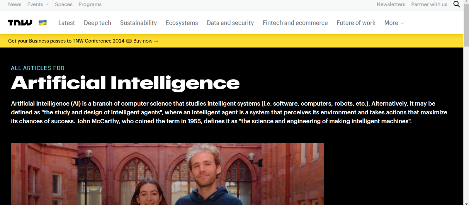 3. Sekcia umelej inteligencie TNW (The Next Web).