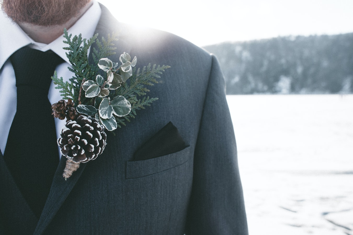 Winter photo of a Groom