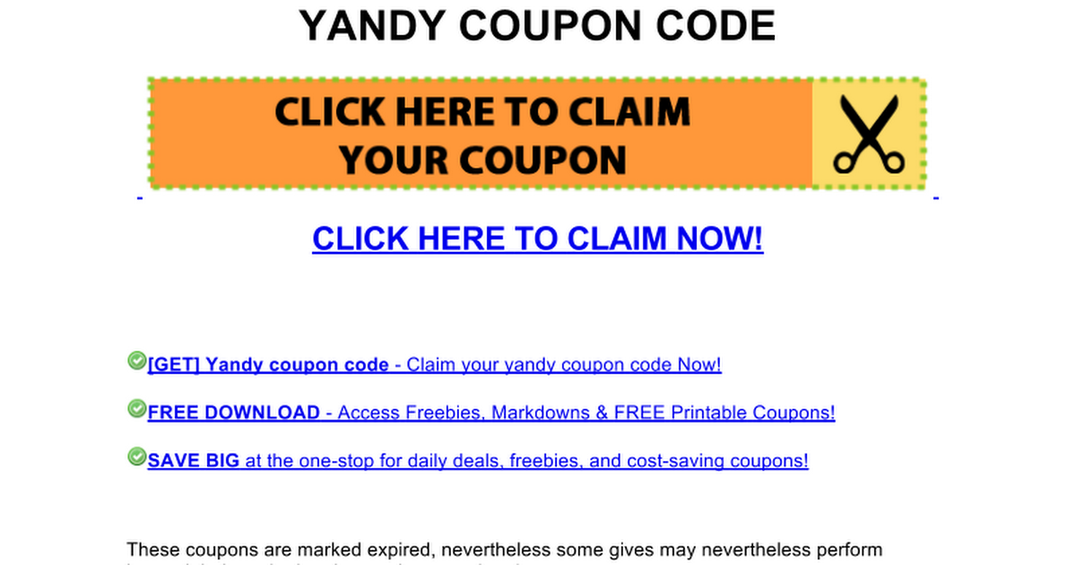 yandy coupon code Google Docs