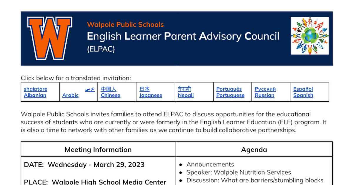 ELPAC Invitation (English) 3/29/2023