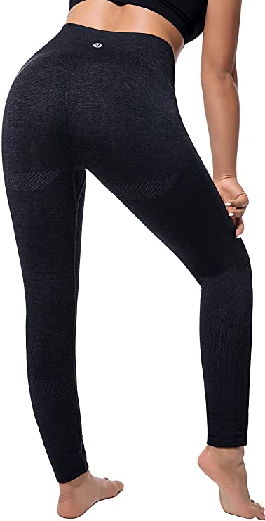 RUNNING GIRL Ombre Seamless Cute Gym Leggings Power Stretch High Waisted Yoga Pants Running Workout Leggings