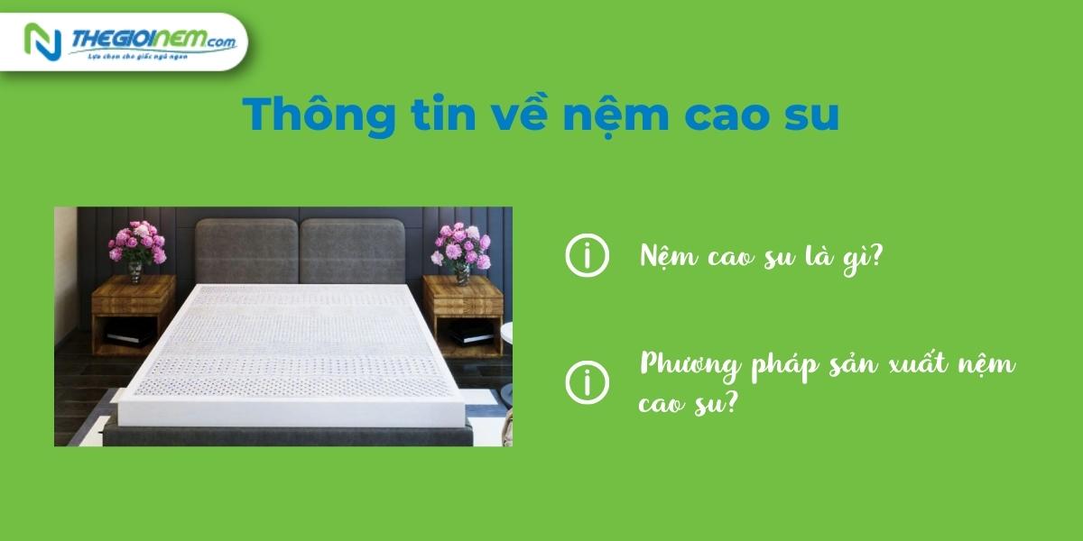 Cửa hàng bán nệm cao su chính hãng tại Tây Ninh