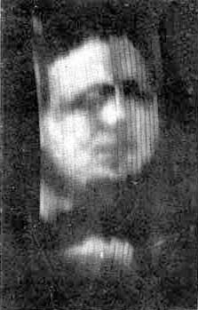 The first known photograph of a moving image produced by Baird's "televisor"