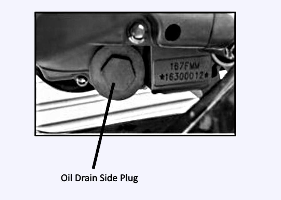 Hawk 250 magnetic engine oil drain plug: side plug. 