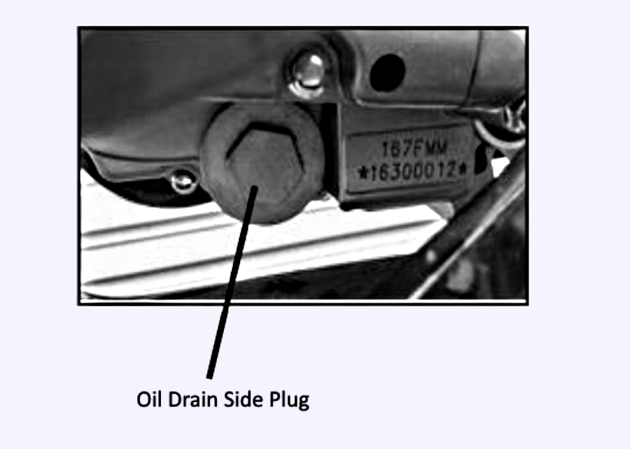 Hawk 250 Engine Oil Drain Plug Where To Find It?