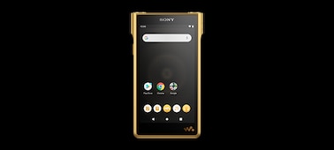 Front view of WM1ZM2 Walkman showing Android™ UI