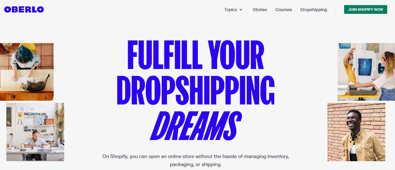 Use Oberlo to start a dropshipping business for an online income.